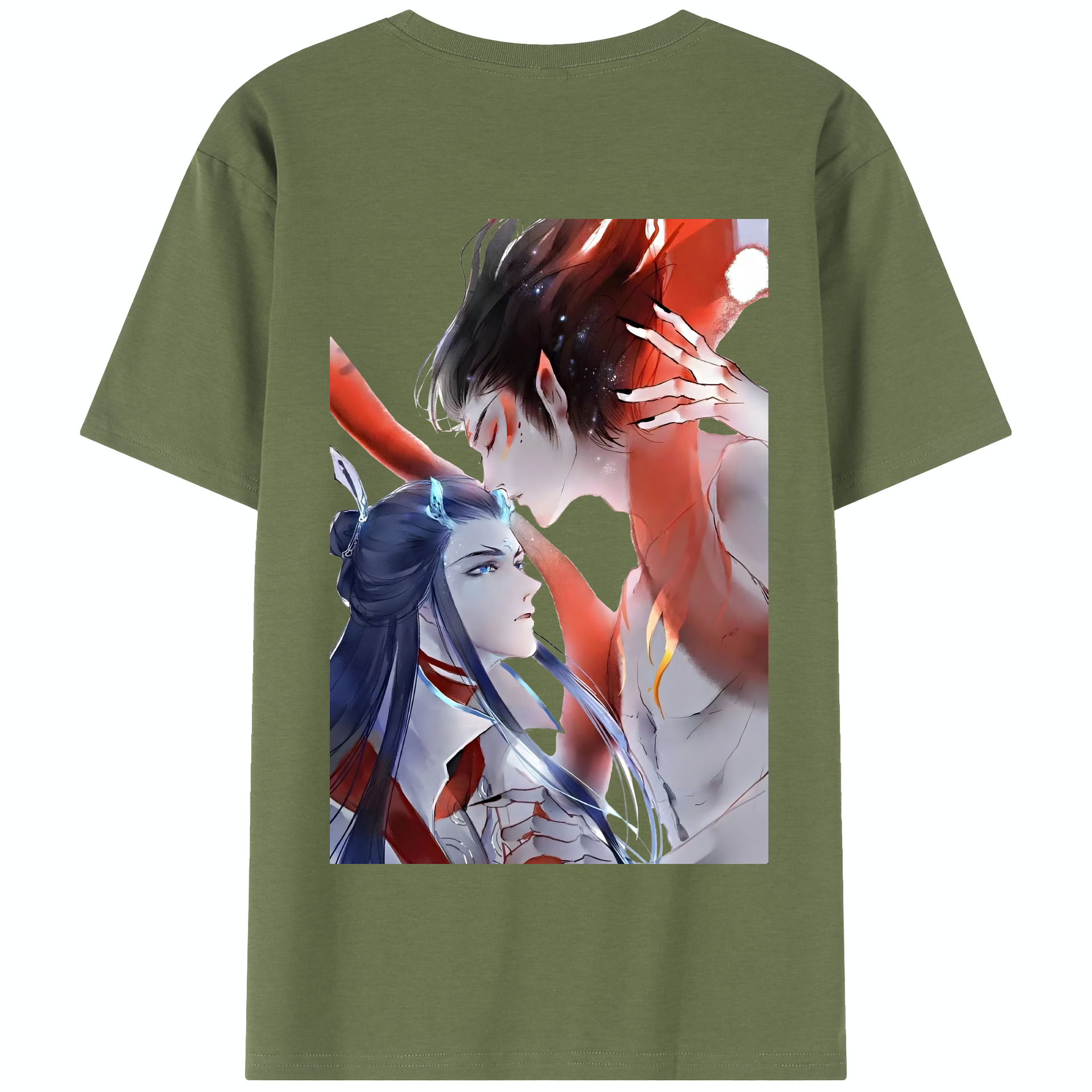 （画像用） Ne Zha 2 ナタ 魔童の大暴れ 綿100％半袖Tシャツ（背面プリント）